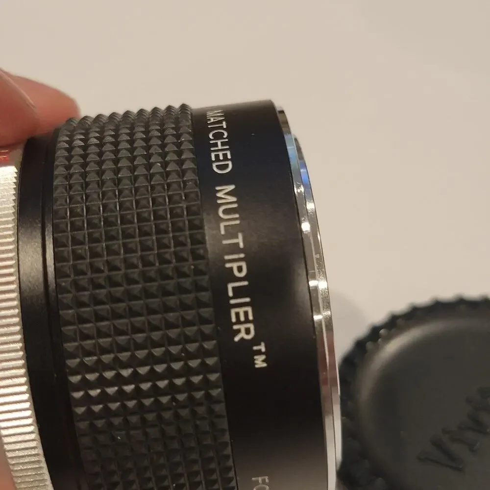 Vintage Vivitar MC 75-205mm 2X Match Teleconverter Lens Canon FD 35mm SLR Black